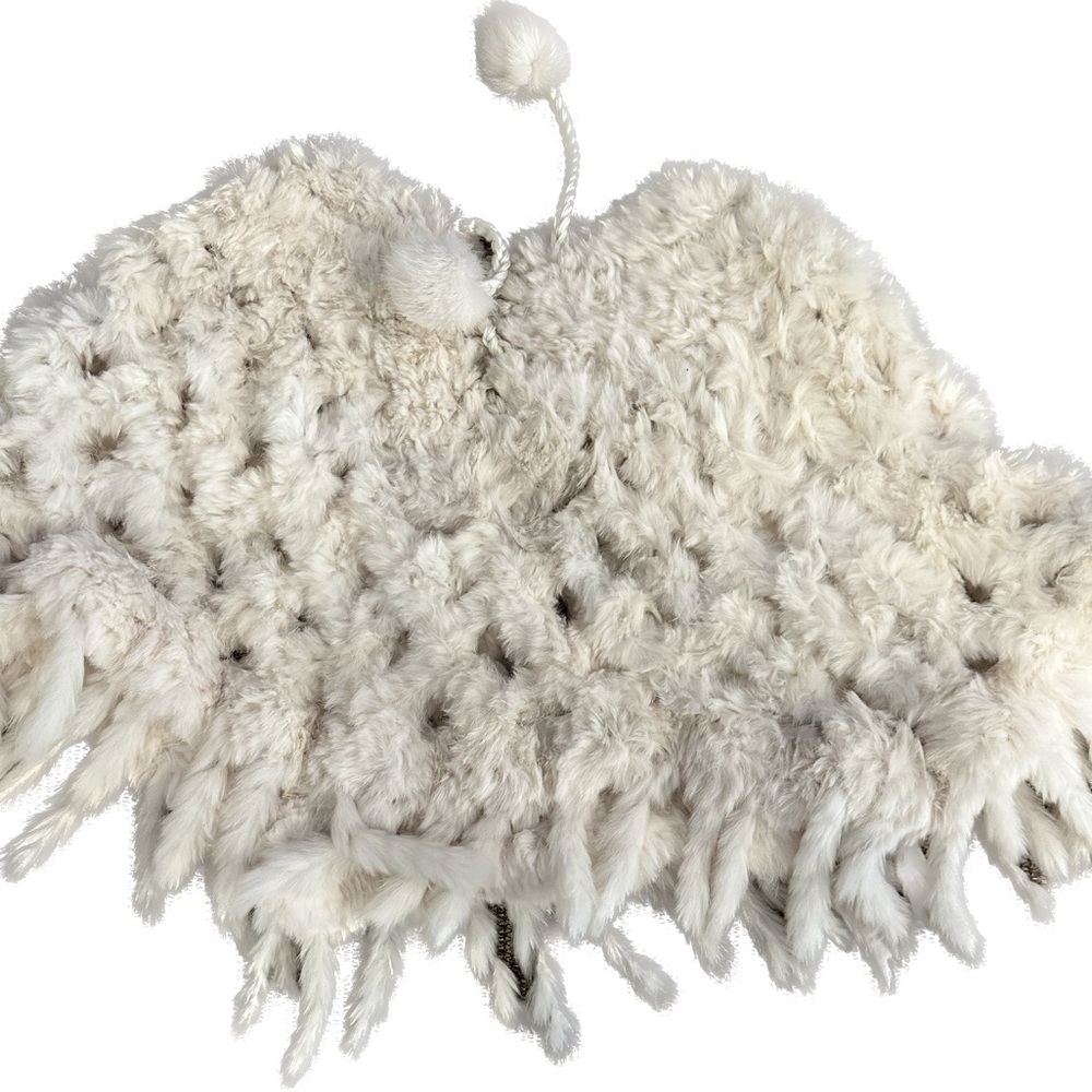 Cozy Cream Knit Faux Fur Wrap Scarf